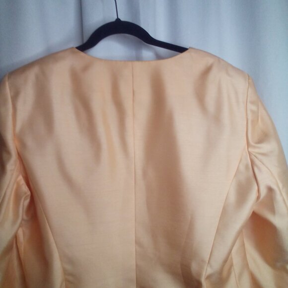 Emily Blazer Jacket Women 18 Long Sleeve Button Up Career Classic Peach Orange - Picture 4 of 16